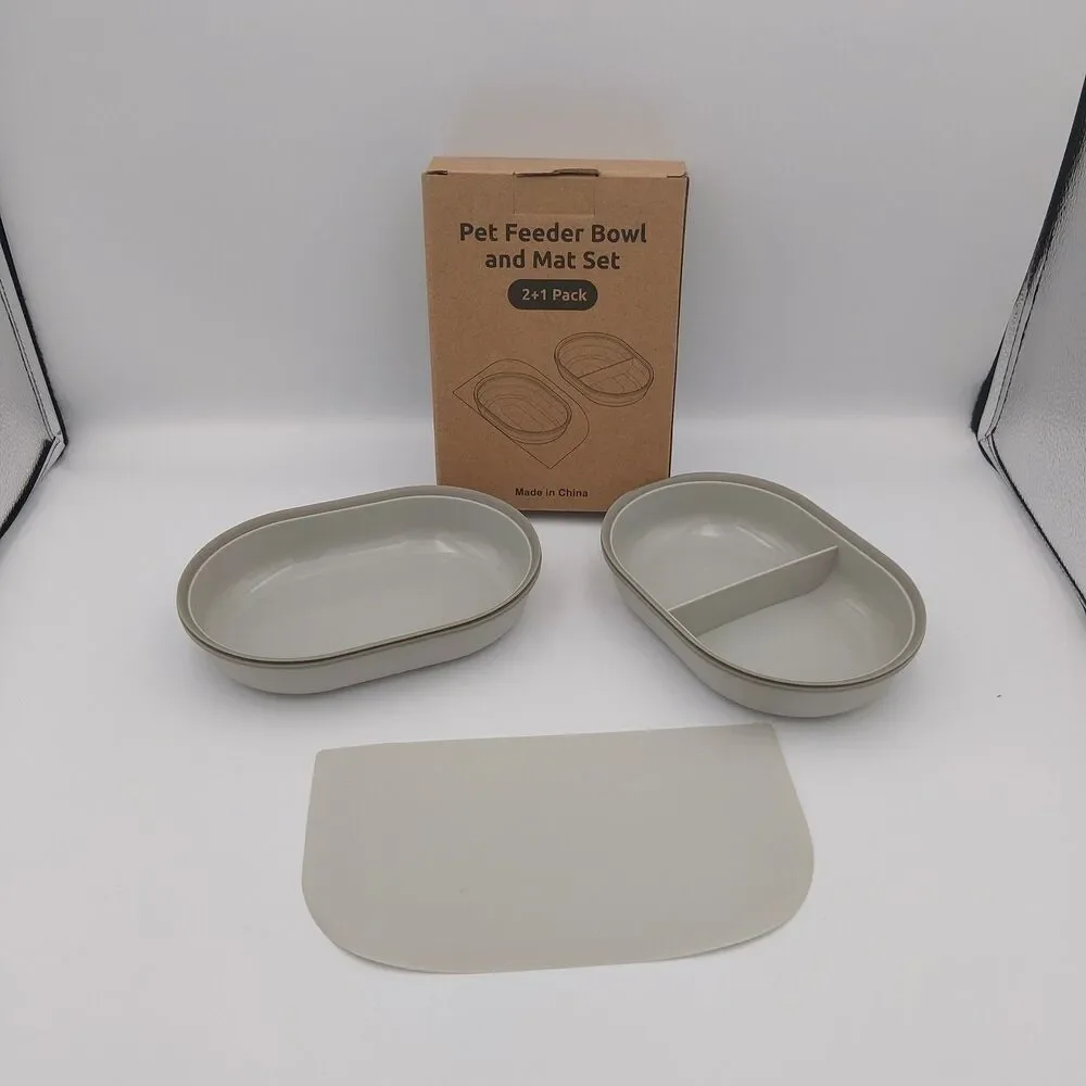 REPLACEMENT BOWLS/ PLATES AND MAT SET FOR Sure Feed Sure Flap Pet Feeder